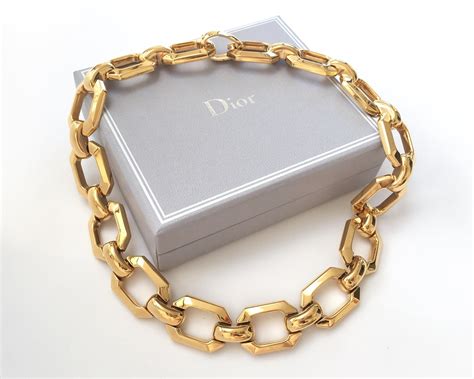 vintage dior chain|genuine christian Dior necklace.